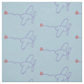 Tissu Avion avec coeur (Échantillon)