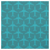 Tissu Avion Graphique en Bleu Aqua (Échantillon)