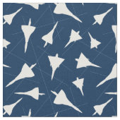 Tissu Avion Motif Bleu Blanc Supersonique (Fermer)