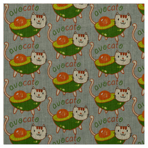 Tissu Avocat à chat mignon "Avocato"