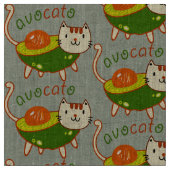 Tissu Avocat à chat mignon "Avocato" (Fermer)