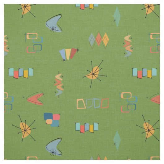 Tissu Avocat Texturé Moderne du Milieu du Siècle (Échantillon)
