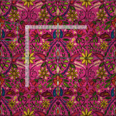 Tissu aziza rose (Carreau)