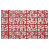 Tissu Aztèque d'Ikat - rouge-foncé et blanc (Fat Quarter)