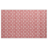 Tissu Aztèque d'Ikat - rouge-foncé et blanc (Yard)