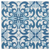 Tissu Azulejo Fleur de Lis Style Pattern (fermé)