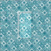 Tissu azulejos bleu (Carreau)