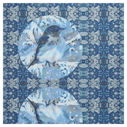 Tissu Baby Blue Bird (Échantillon)