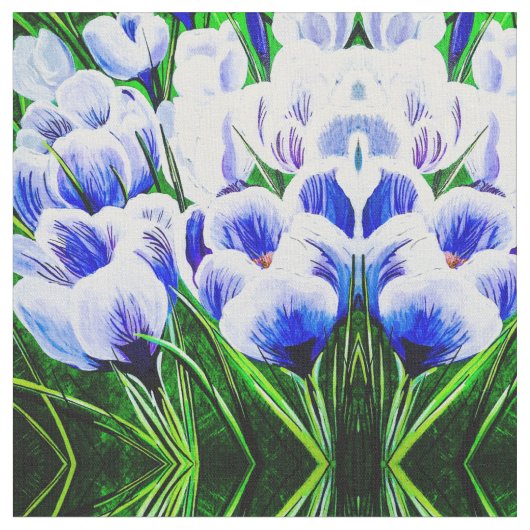 Tissu Baby Blue Crocus (Fermer)