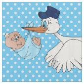 Tissu Baby Boy Stork Design Motif (Fermer)