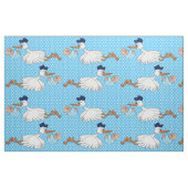 Tissu Baby Boy Stork Design Motif (Fat Quarter)