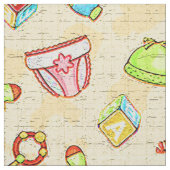 Tissu Baby Rattles, Blocks et plus Motif (Échantillon)
