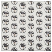 Tissu Bac de graduation avec cercle noir (Échantillon)