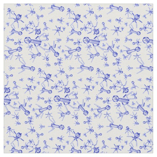 Tissu Bactériophage - porcelaine (Fermer)