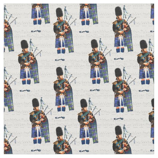Tissu Bagpiper Avec Musique (Fermer)