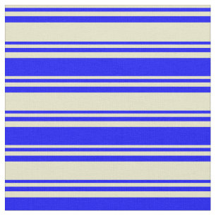 Tissu Baguette d'or pâle et bandes de couleur bleue