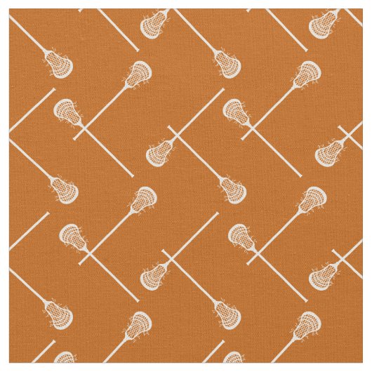 Tissu Baguettes blanches de crosse orange brûlées (Fermer)