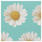 Tissu Baies blanches sur Arrière - plan Turquoise clair (Fermer)