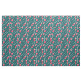Tissu Baies rouges enneigées sur fond vert foncé (Fat Quarter)