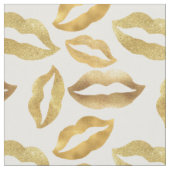 Tissu Baiser étincelant de lèvres d'or (Fermer)