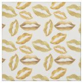 Tissu Baiser étincelant de lèvres d'or (Échantillon)
