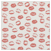 Tissu Baisers rouges de lèvres (Fermer)