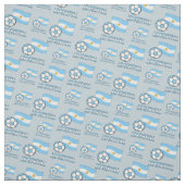 Tissu Bal de football argentin et drapeau (Échantillon)