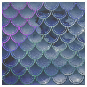 Tissu Balances de sirènes bleues et violettes
