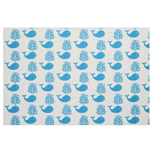 Tissu Baleine amusante (Fat Quarter)