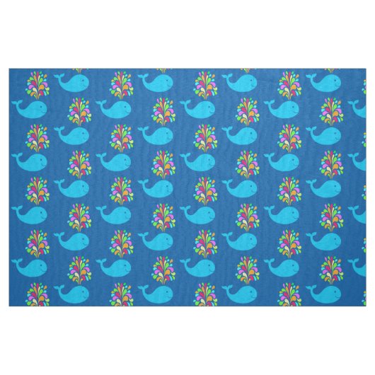 Tissu Baleine amusante (Fat Quarter)