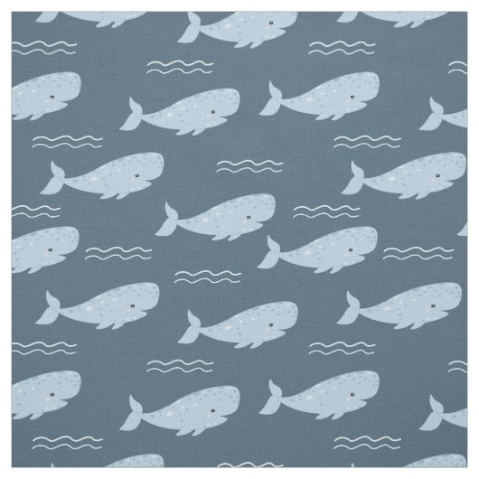 Tissu Baleine bleue (Échantillon)