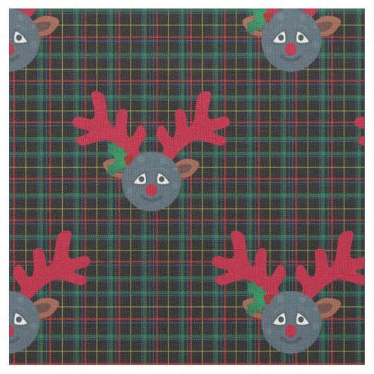Tissu baleine de noël renne (Fermer)