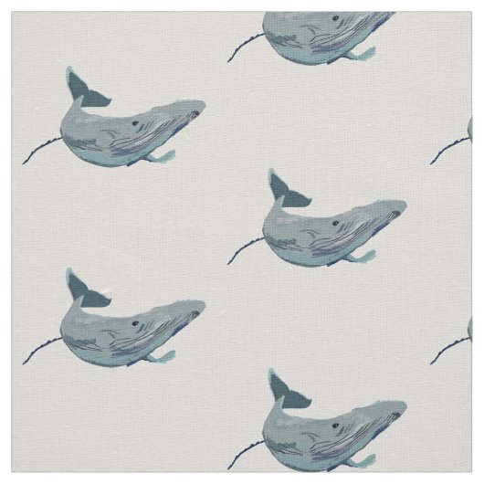 Tissu Baleine nage (Échantillon)