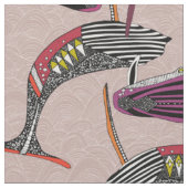 Tissu baleines à bosse argile (Fermer)