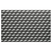Tissu baleines blanches de natation sur le noir (Yard)