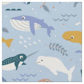 Tissu Baleines bleues (Fermer)