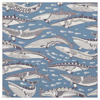 Tissu baleines de Minke denim mûre