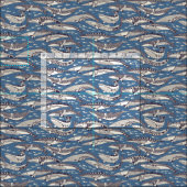 Tissu baleines de Minke denim mûre (Carreau)