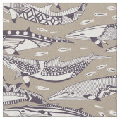 Tissu baleines de Minke pierre de mûrier (Fermer)