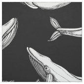 Tissu Baleines noires (Échantillon)