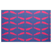 Tissu baleines rouges en bleu (Fat Quarter)