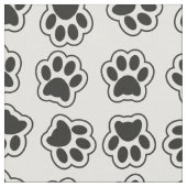 Tissu Balles noires, Paws de chien, Paws de chat, Plan (Fermer)