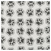 Tissu Balles noires, Paws de chien, Paws de chat, Plan (Échantillon)