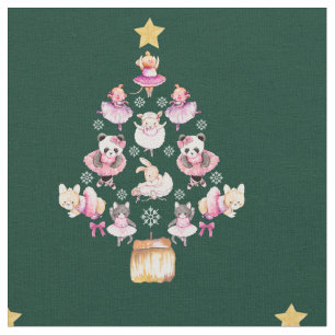 Tissu Ballet Animaux Ballerina sapin de Noël