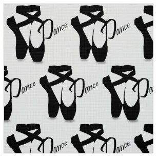 Tissu Ballet Ballerina Pointe Chaussures Noir & Blanc