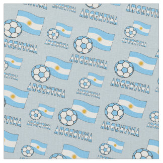Tissu Ballon de football et drapeau argentin