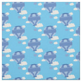 Tissu Ballons à air chaud bleu (Échantillon)