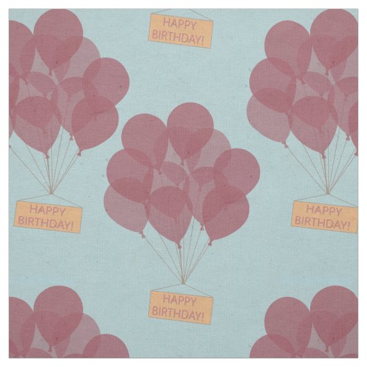 Tissu Ballons d'anniversaire heureux (Échantillon)