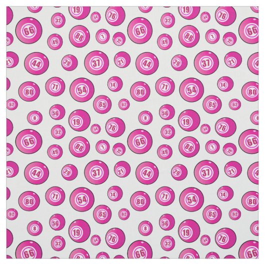 Tissu Ballons de Bingo rose mignonne à motif (Échantillon)