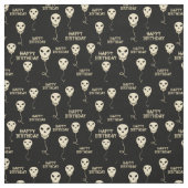 Tissu Ballons en forme de crâne Goth Joyeux anniversaire (Échantillon)